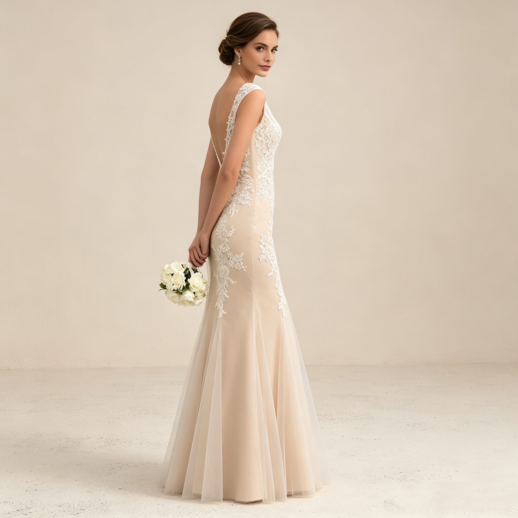 Elegantes Meerjungfrau-Abendkleid mit Illusion-Ausschnitt und Spitze | Maßanfertigung