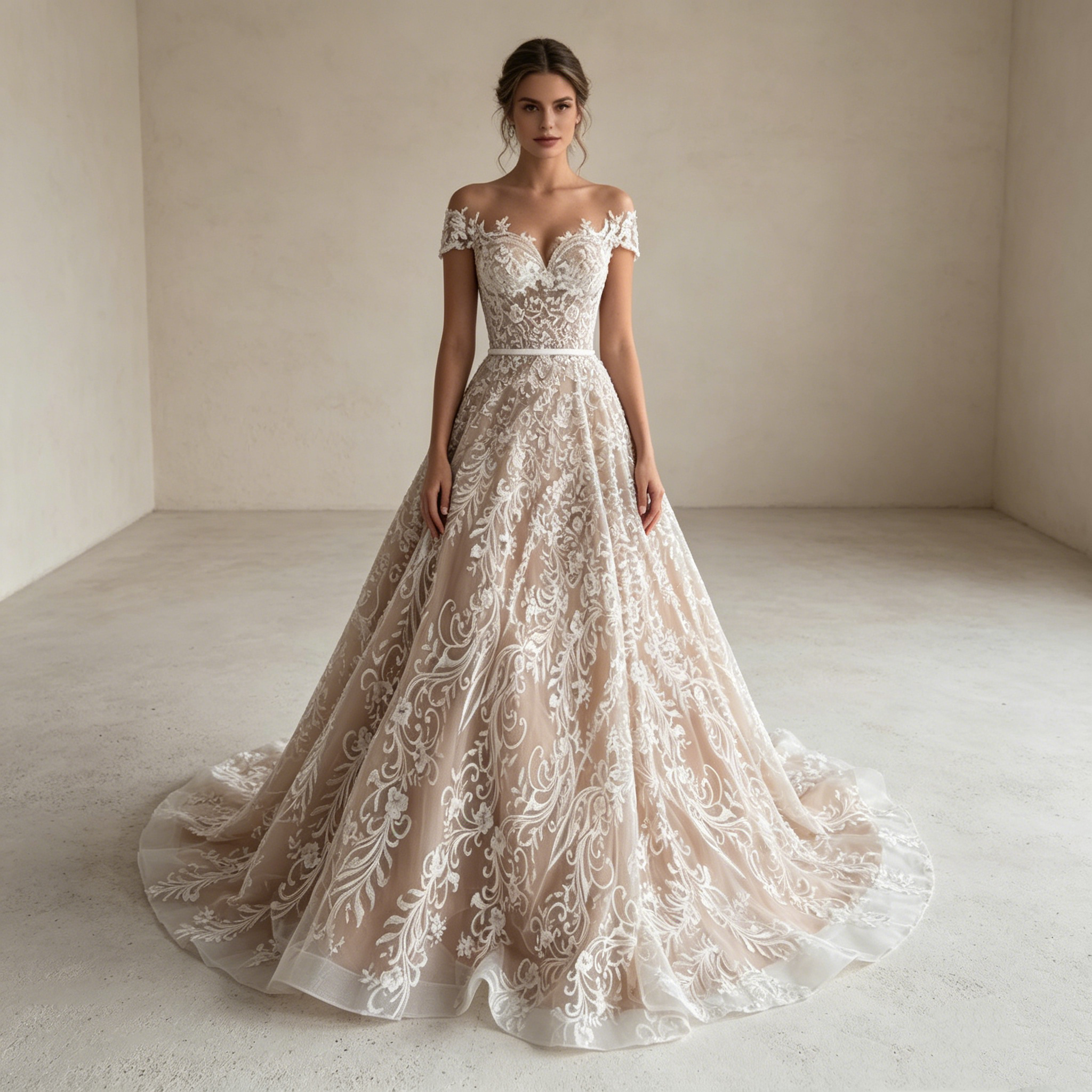 Elegante A-Linien-Silhouette mit liebevoll gestalteten Details