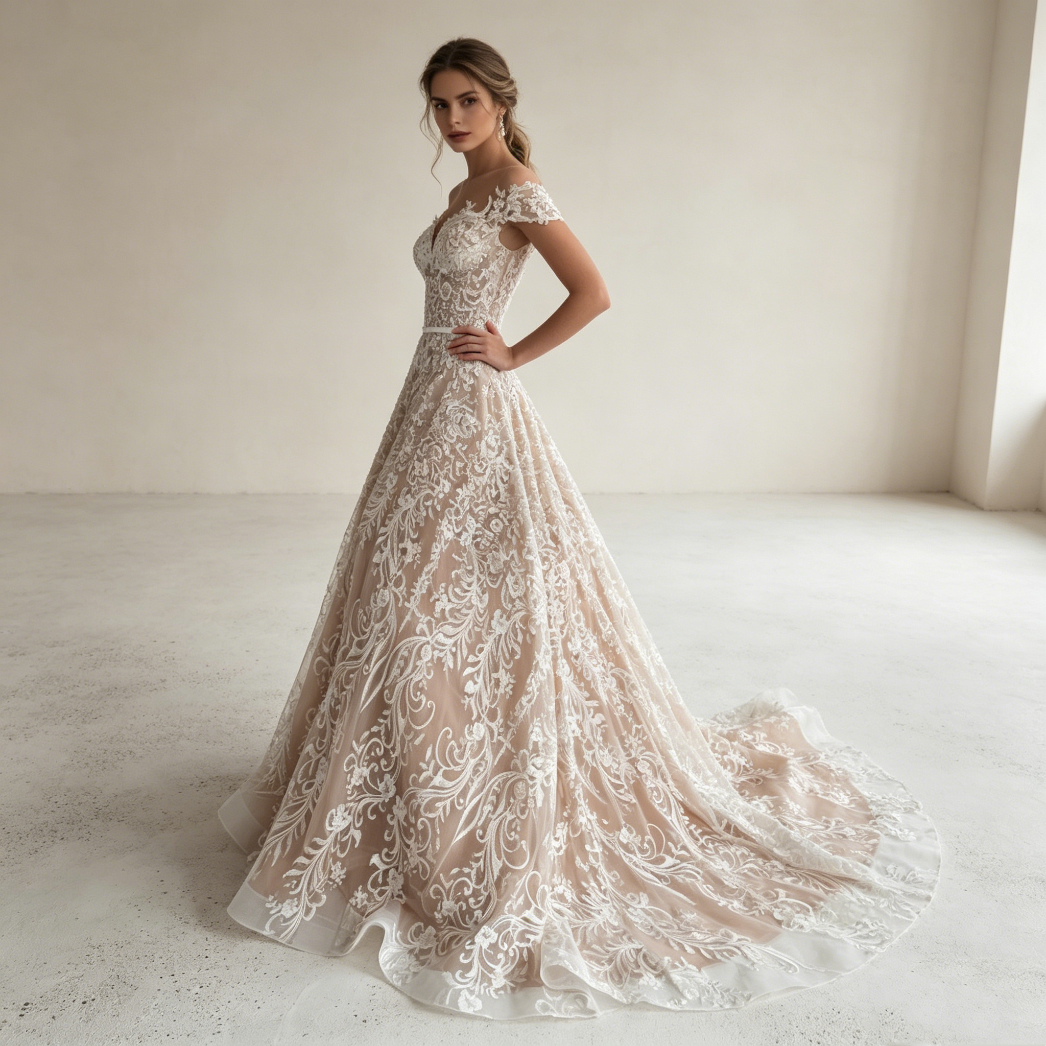 Elegante A-Linien-Silhouette mit liebevoll gestalteten Details
