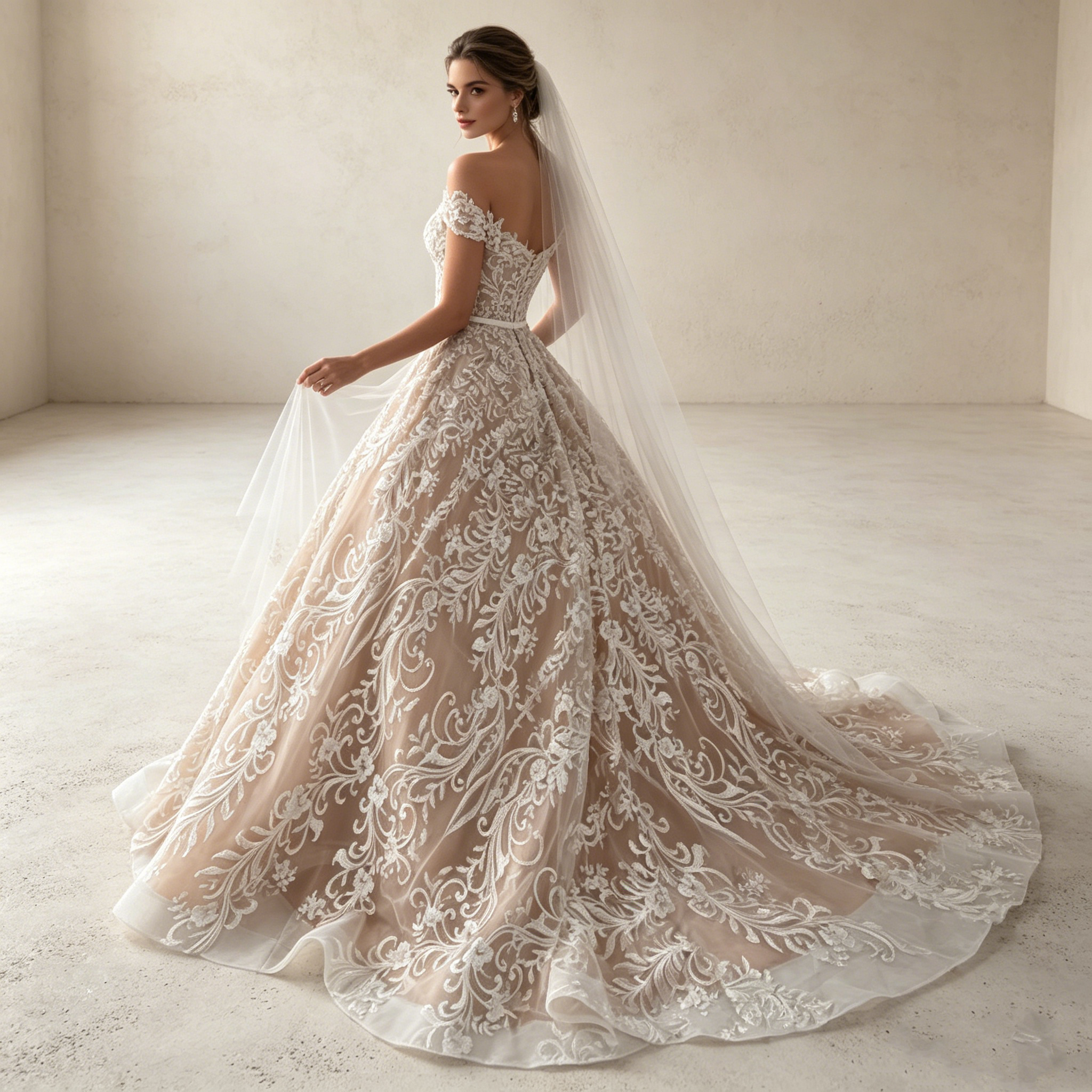 Elegante A-Linien-Silhouette mit liebevoll gestalteten Details