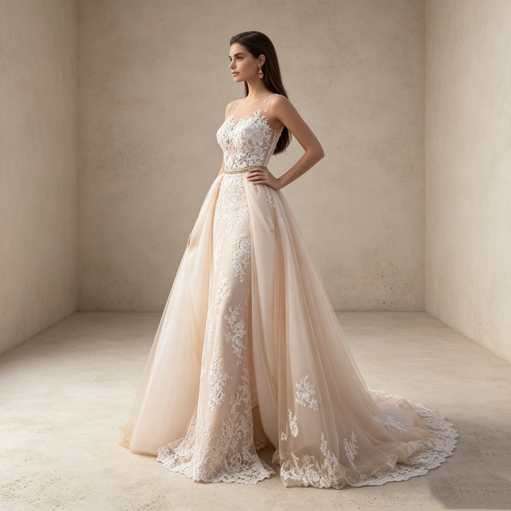 rschwinglicher Traum aus Tüll: Elegante Event-Robe mit feiner Spitze – High-End Look zum fairen Preis