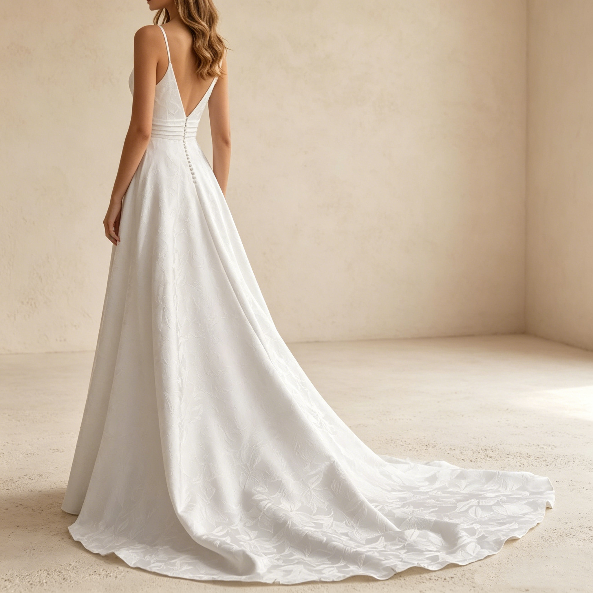 Elegantes Abendkleid mit Puffärmeln, Spaghettiträgern und Beinschlitz | Maßanfertigung