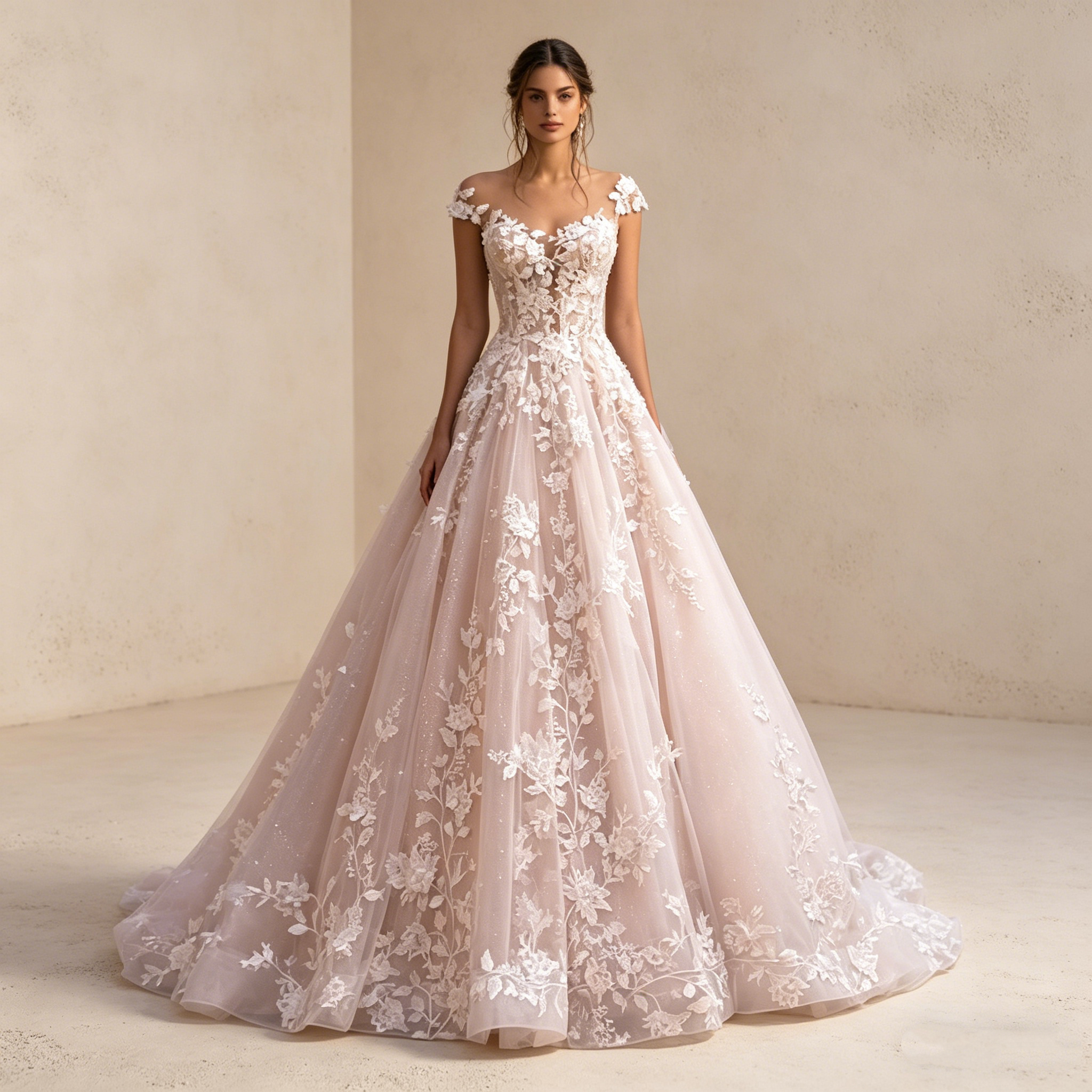 Minimalistisches Neckholder-Abendkleid in Elfenbein – Bodenlanges Maxikleid aus Satin mit eleganter Raffung
