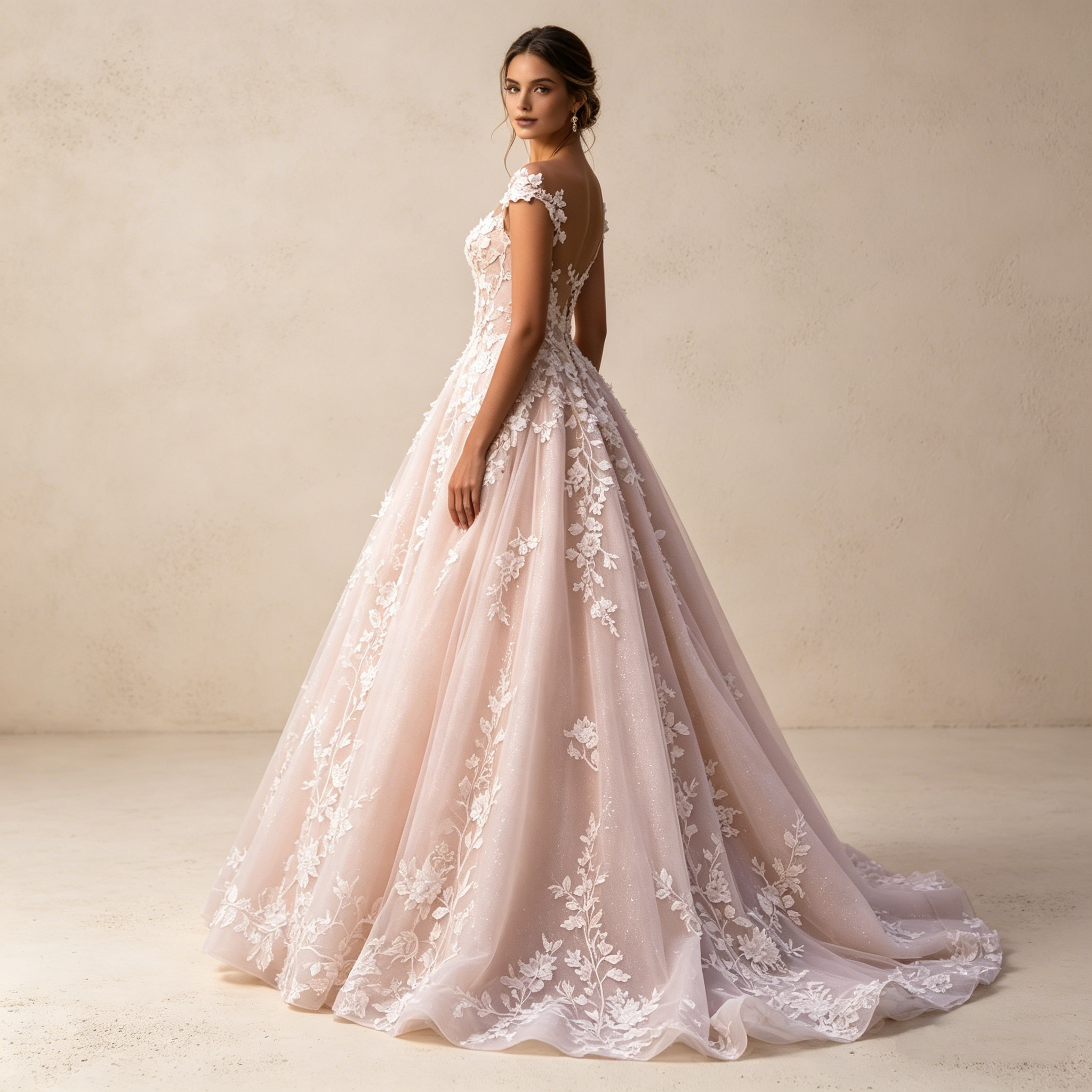 Minimalistisches Neckholder-Abendkleid in Elfenbein – Bodenlanges Maxikleid aus Satin mit eleganter Raffung
