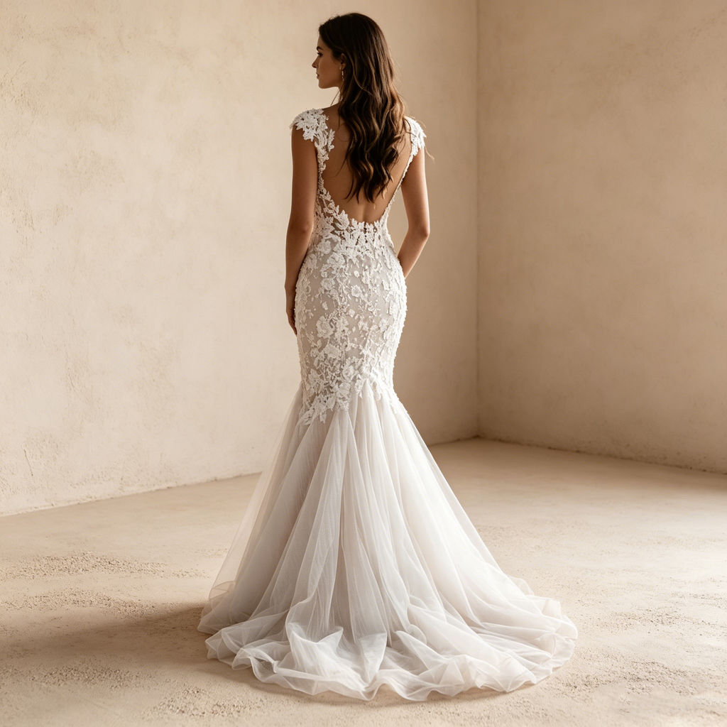 Exquisites Besticktes Maxikleid in Elfenbein – Ärmelloses Abendkleid mit Spitzenapplikationen und Tüllsaum