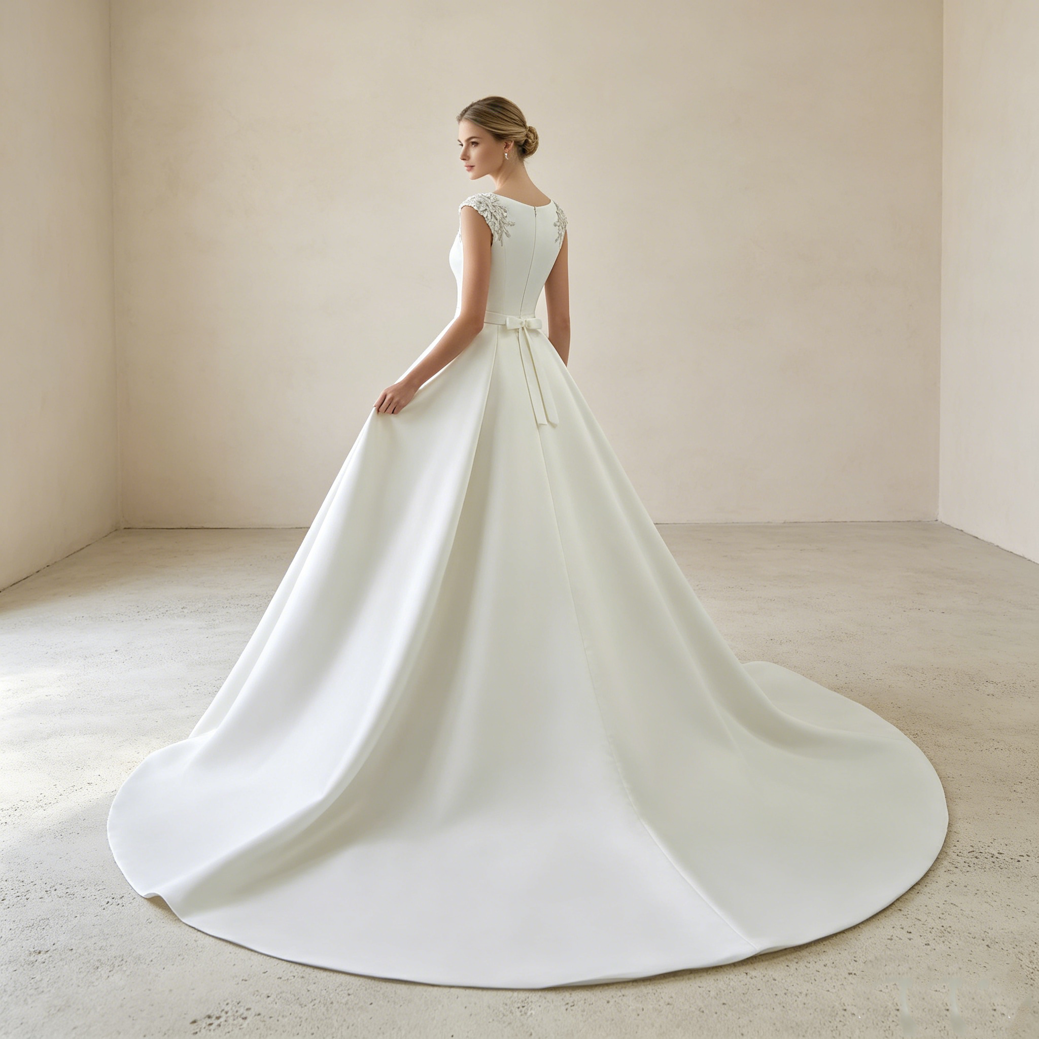 Figurbetontes Mermaid-Kleid mit edler Raffung und glamouröser Off-Shoulder-Partie