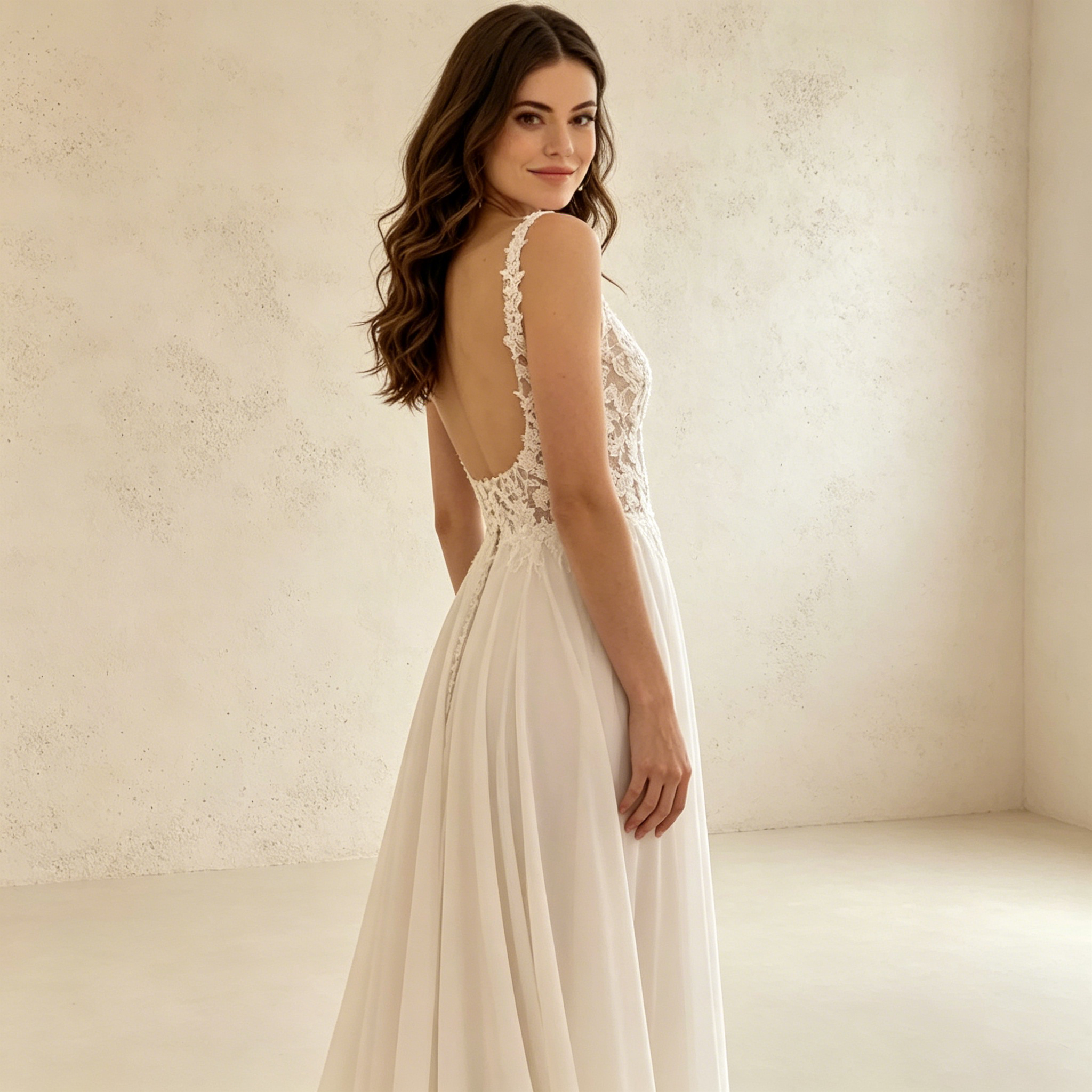 Spaghetti-Träger Abendkleid mit Spitze | Elegantes Korsett-Kleid aus Tüll