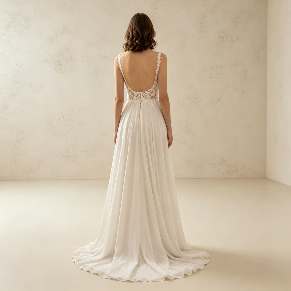 Spaghetti-Träger Abendkleid mit Spitze | Elegantes Korsett-Kleid aus Tüll