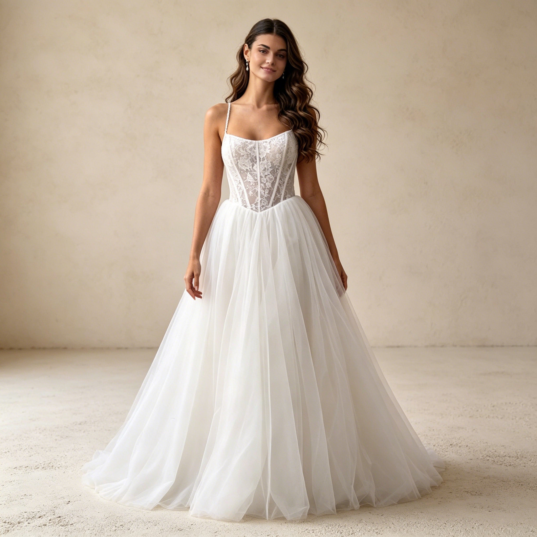 Prinzessin Satin-Ballkleid mit 3D-Rosen | Elegantes Off-Shoulder Maxikleid Weiß
