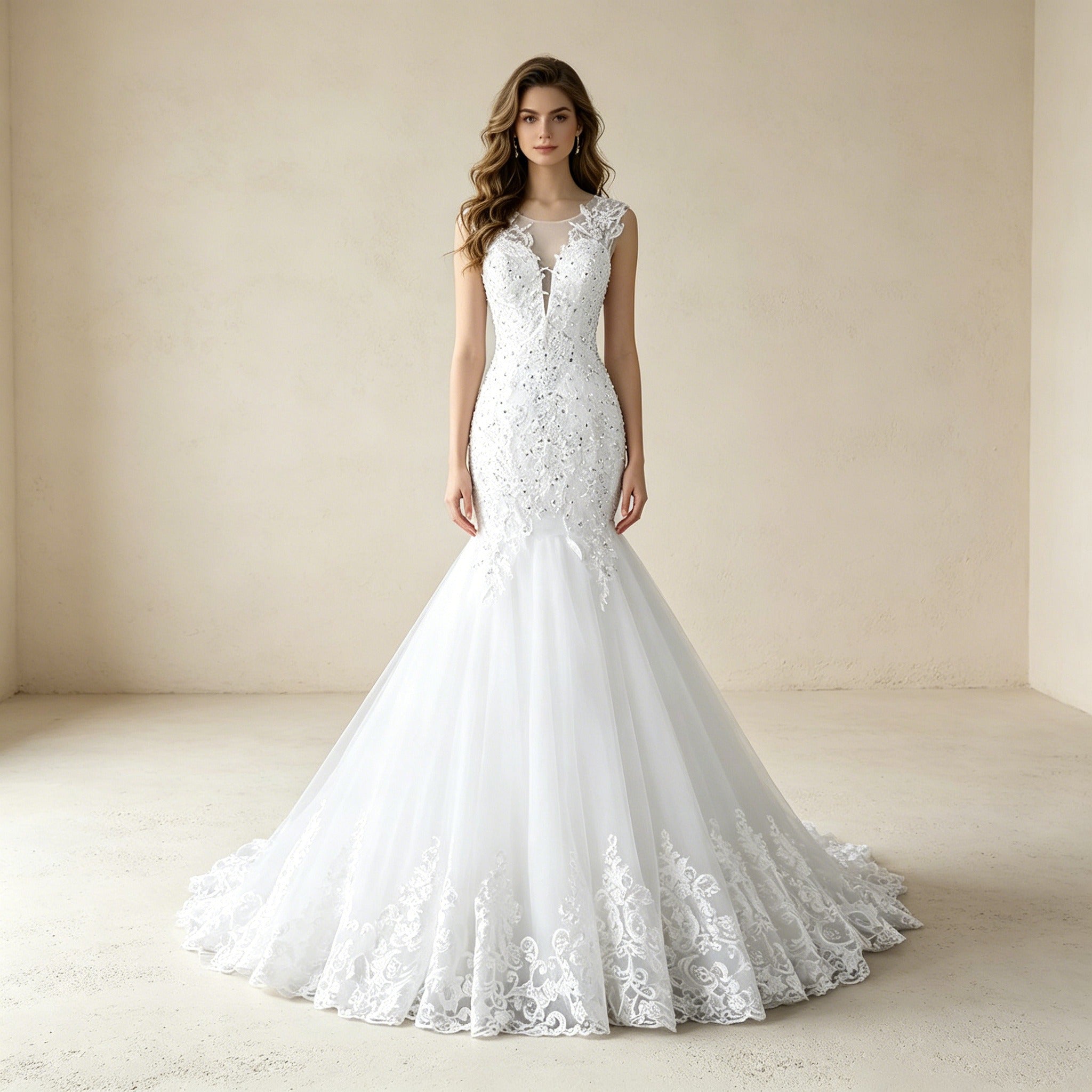 Exklusives Meerjungfrau Abendkleid | Glamouröses Kleid mit Strass