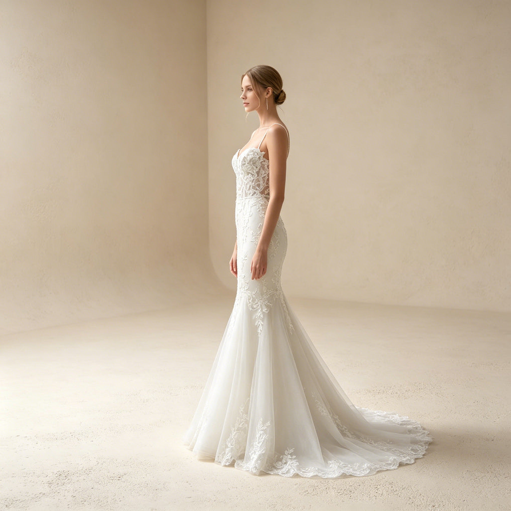 Asymmetrisches Abendkleid Weiß | Modernes Abiballkleid mit Volants