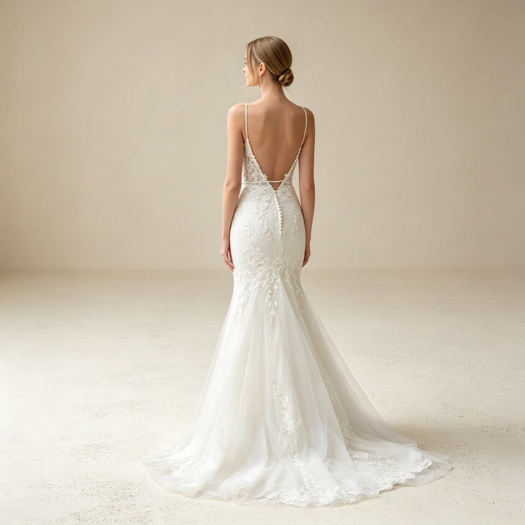 Asymmetrisches Abendkleid Weiß | Modernes Abiballkleid mit Volants