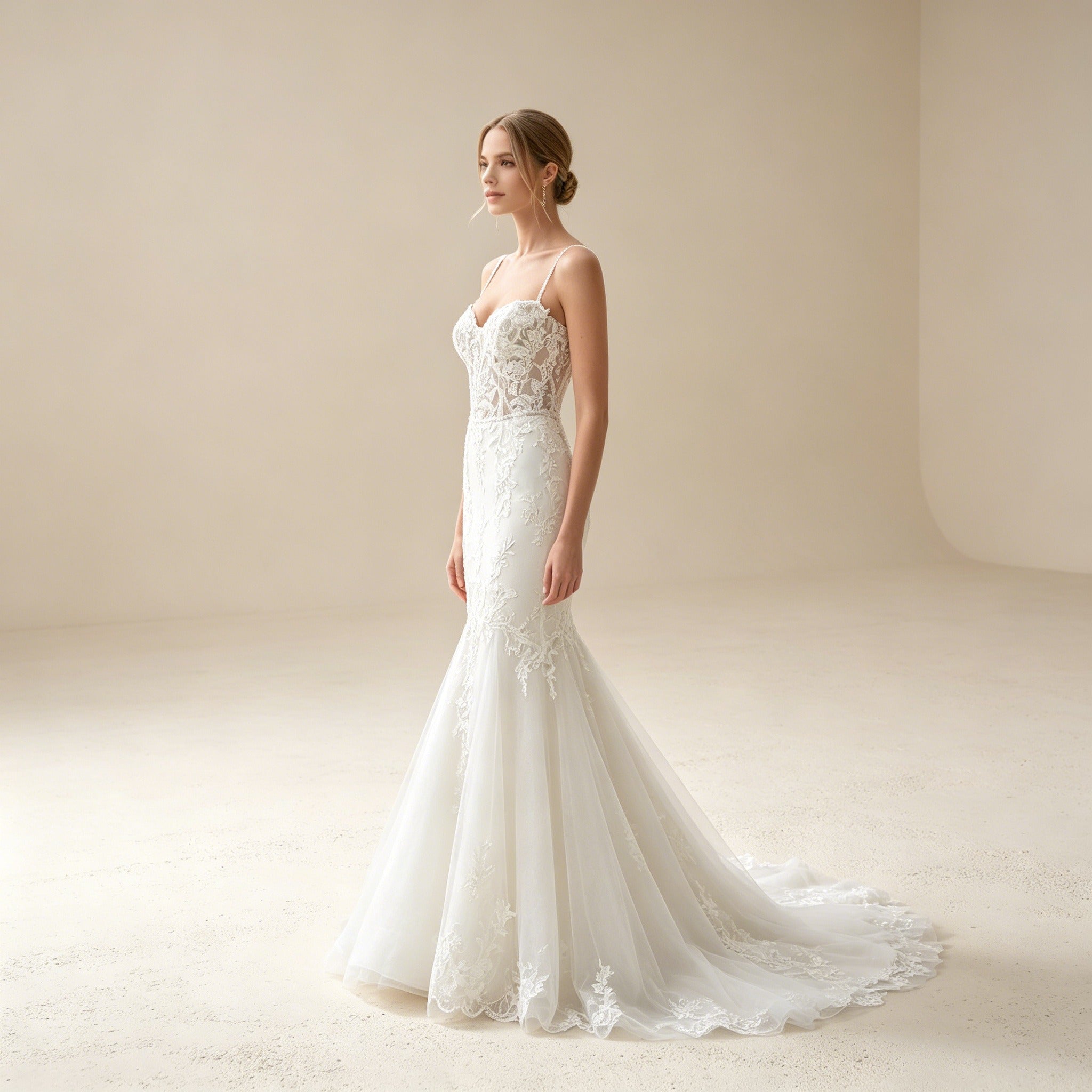 Asymmetrisches Abendkleid Weiß | Modernes Abiballkleid mit Volants