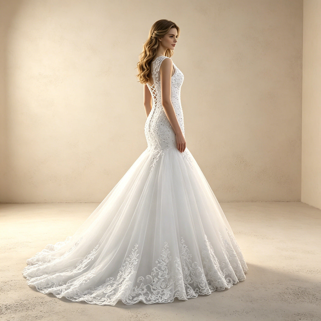 Exklusives Meerjungfrau Abendkleid | Glamouröses Kleid mit Strass