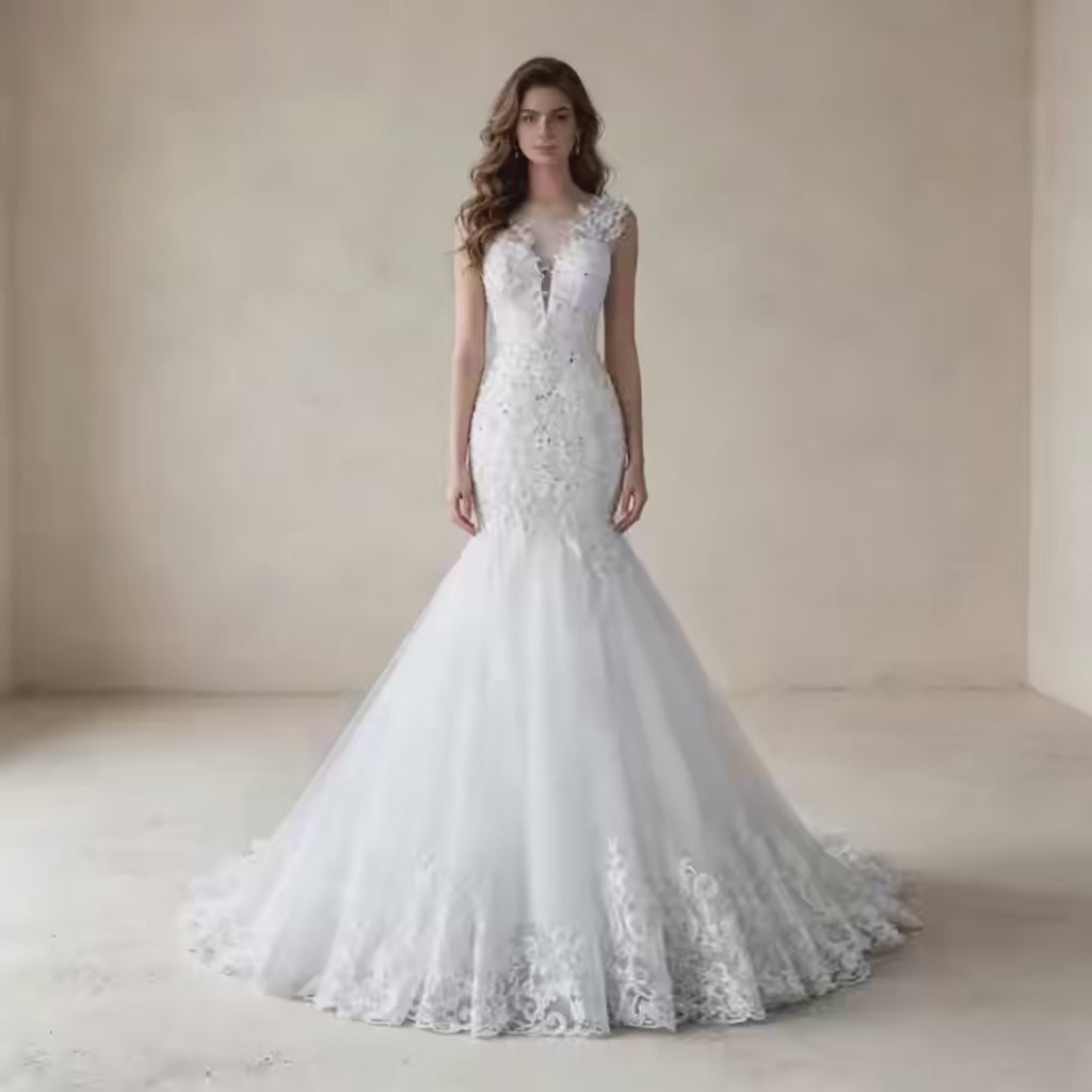 Exklusives Meerjungfrau Abendkleid | Glamouröses Kleid mit Strass