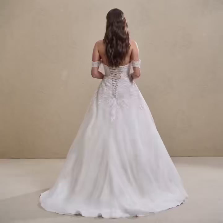 Elegantes Satin Abendkleid Weiß | A-Linien Maxikleid mit Taschen